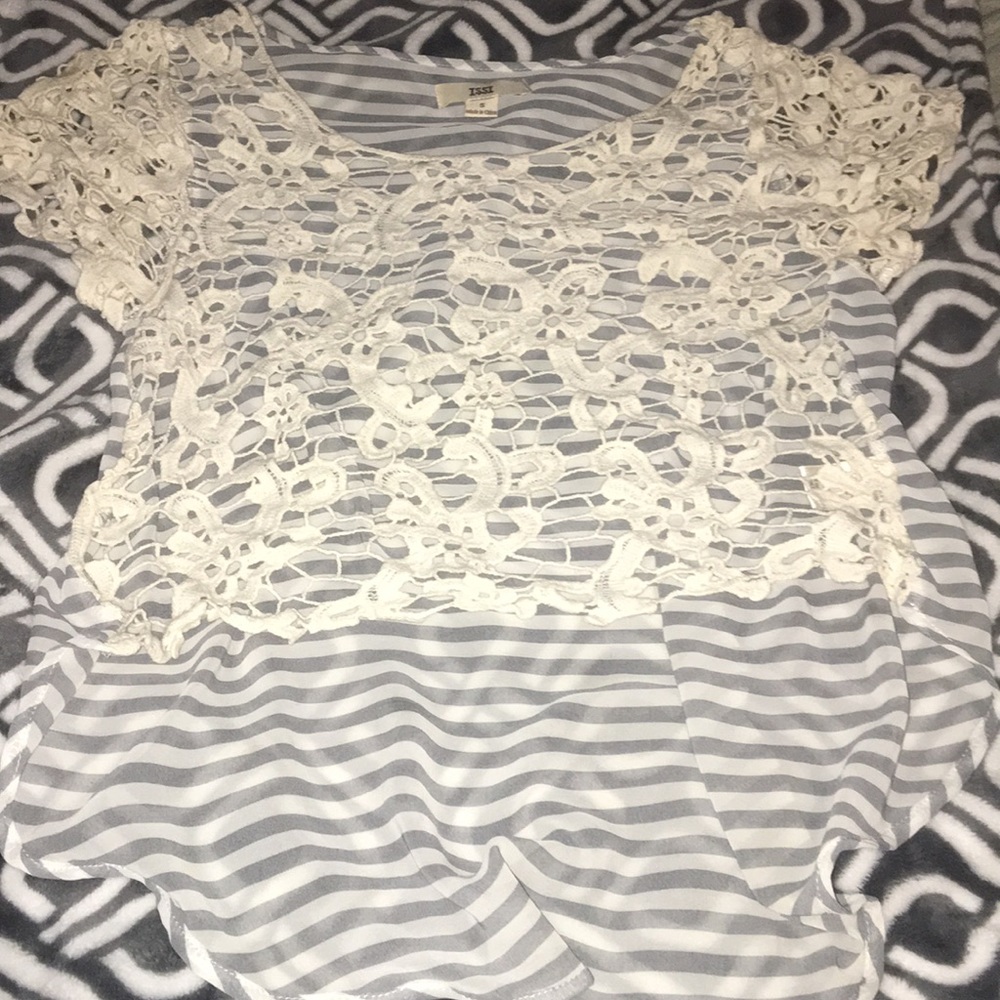 ISSI Mesh/Black & White Shirt